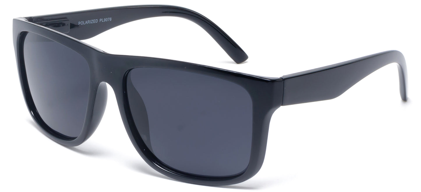 PL 9076 - Classic Sport with Color Mirror Lens Plastic Sunglasses