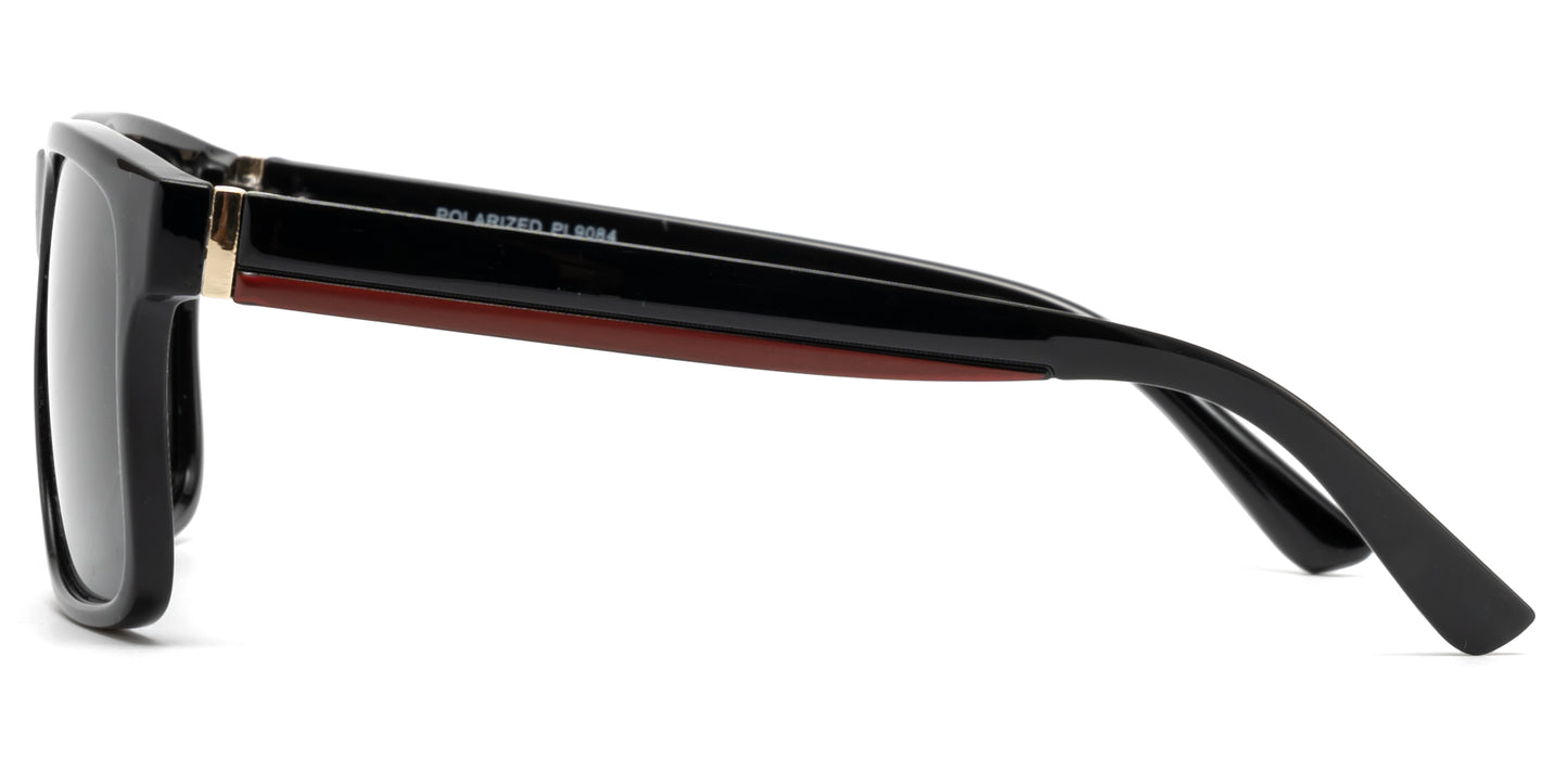 PL 9084 - Rectangular Men Plastic Polarized Sunglasses