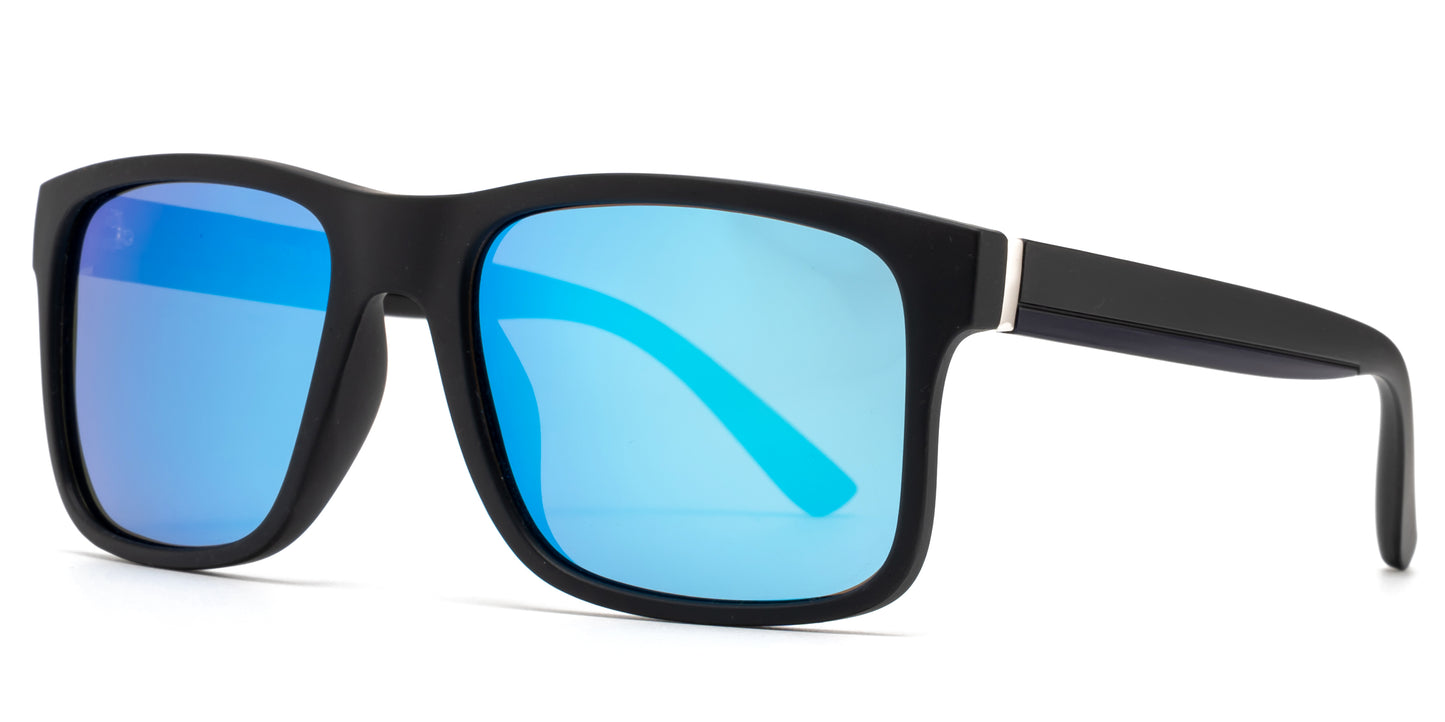PL 9084 - Rectangular Men Plastic Polarized Sunglasses