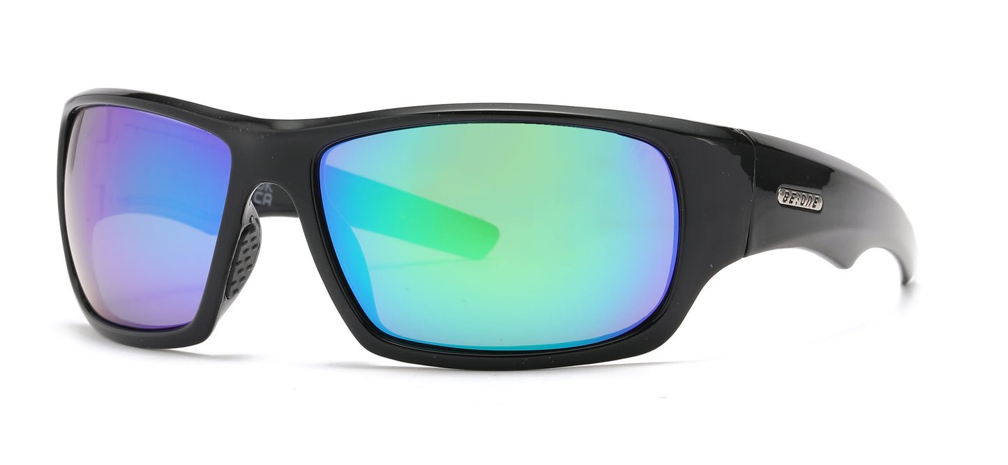 PL Rex RVC - Polarized Men Sport Wrap Around Color Mirror Lens Plastic Sunglasses