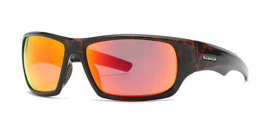 PL Rex RVC - Polarized Men Sport Wrap Around Color Mirror Lens Plastic Sunglasses