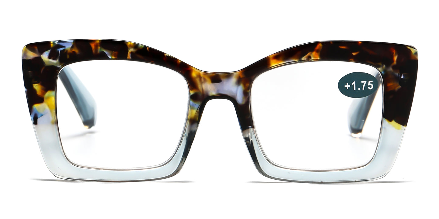 RS 1066 - Large Rectangular Plastic Reading Glasses