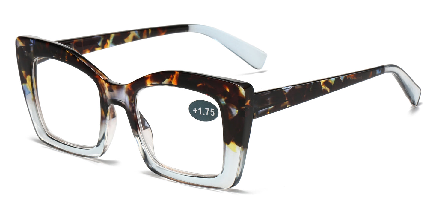 RS 1066 - Large Rectangular Plastic Reading Glasses