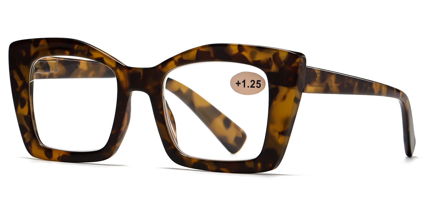 RS 1066 - Large Rectangular Plastic Reading Glasses