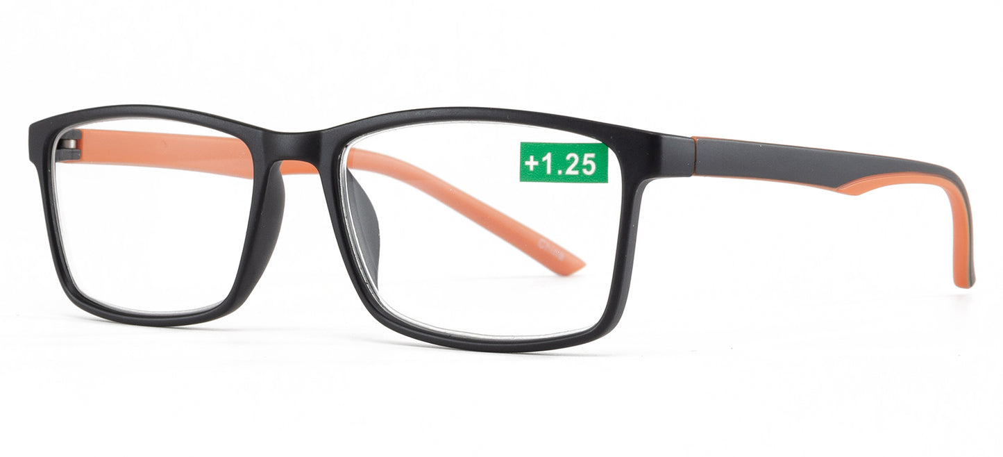 RS 1253 - Plastic Rectangular Reading Glasses