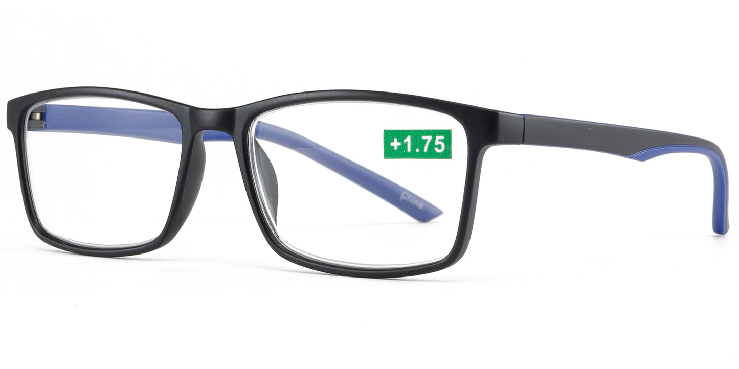 RS 1253 - Plastic Rectangular Reading Glasses