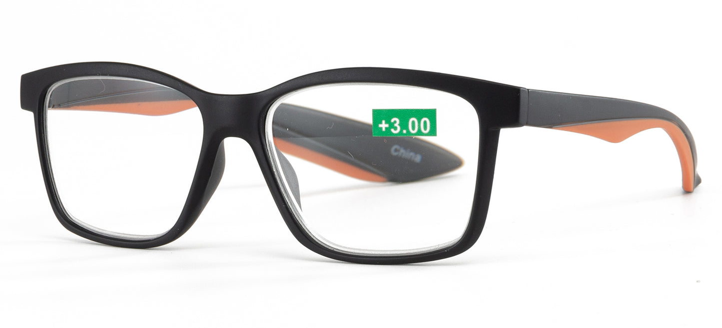 RS 1254 - Plastic Rectangular Reading Glasses