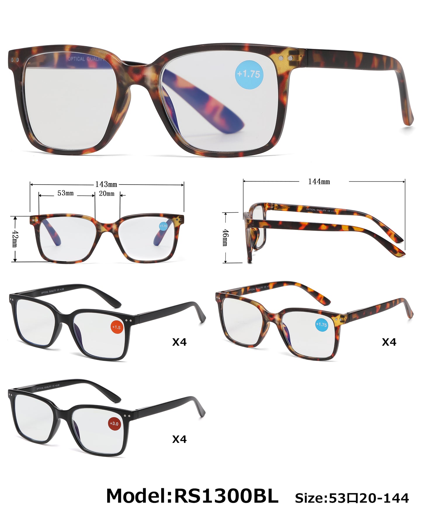 1300 BL - Blue Light Reading Glasses