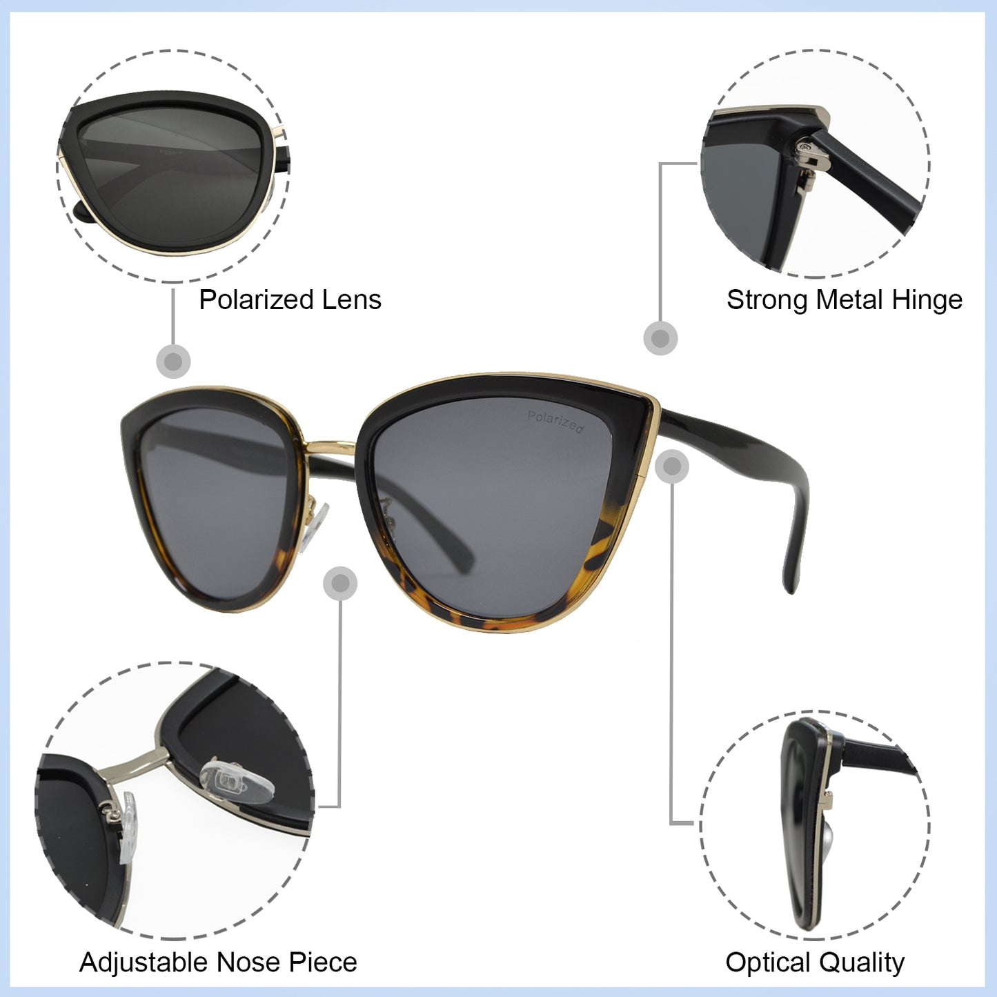 PL 8523 - Polarized Cat Eye Sunglasses