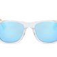 7110 Clear RVC Bamboo - Classic Bamboo Temple Sunglasses Color Mirror Polycarbonate Lens