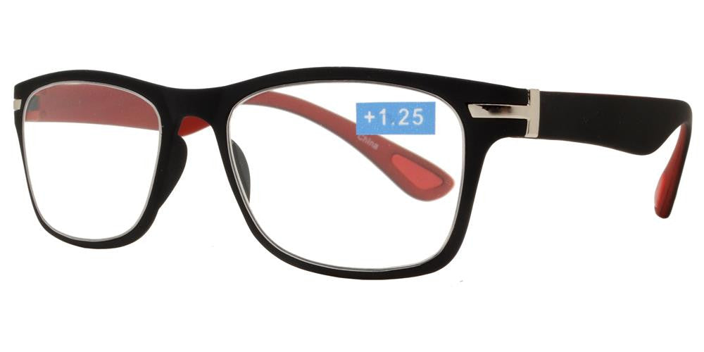 Wholesale - RS 1196 - Classic Horn Rimmed Metal Detail Plastic Reading Glasses - Dynasol Eyewear