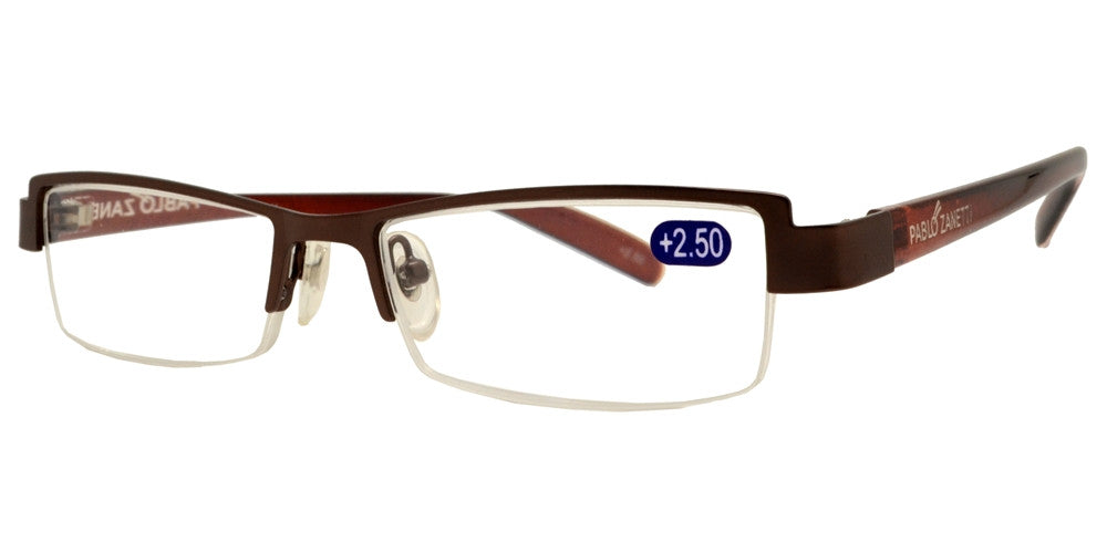 Wholesale - RS 1390 - Small Butterfly Half Rimmed Metal Reading Glasses - Dynasol Eyewear