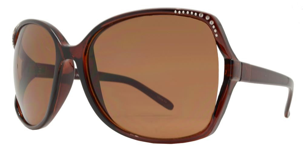 Wholesale - 4319 - Women's Butterfly Sunglasses with Cut Out Temple and Rhinestones - Dynasol Eyewear