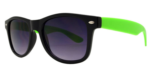 Wholesale - 4567-2 - Kids Horn Rimmed Black Frame Color Temple Sunglasses - Dynasol Eyewear