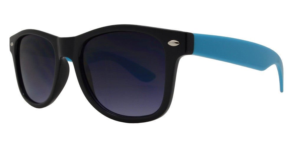 Wholesale - 4567-2 - Kids Horn Rimmed Black Frame Color Temple Sunglasses - Dynasol Eyewear