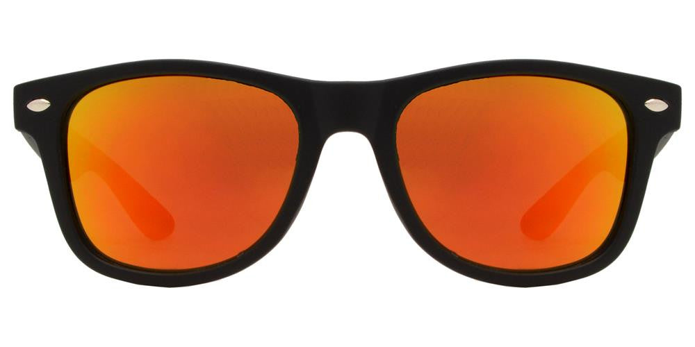 Wholesale - 4567-6 - Kids Horn Rimmed Sunglasses with Color Mirror Lens - Dynasol Eyewear