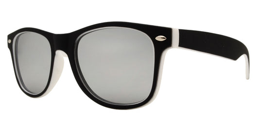 Wholesale - 4567-8 - Kids Classic Horn Rimmed Inner Color Sunglasses with Color Mirror Lens - Dynasol Eyewear