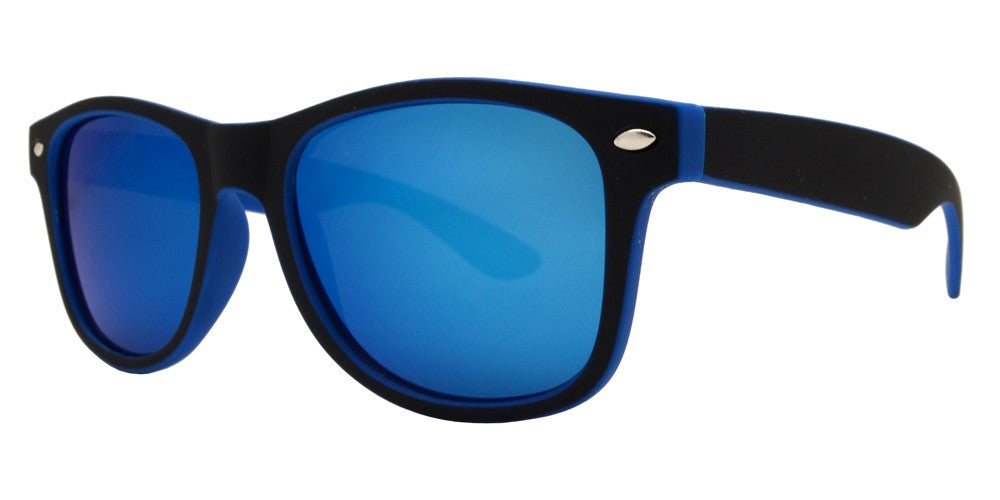 Wholesale - 4567-8 - Kids Classic Horn Rimmed Inner Color Sunglasses with Color Mirror Lens - Dynasol Eyewear