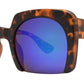 Wholesale - 7005 RVC - Semi-Rimless Square Color Mirror Lens Fashion Sunglasses - Dynasol Eyewear