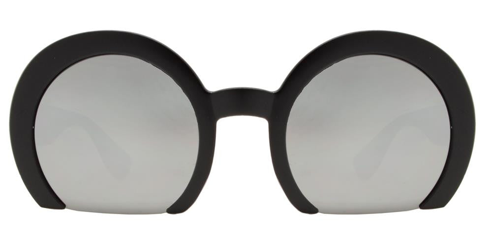 Wholesale - 7006 RVC - Semi-Rimless Round Color Mirror Lens Fashion Sunglasses - Dynasol Eyewear