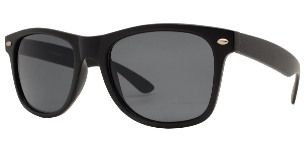 Wholesale - 7110 Black Matte - Classic Horn Rimmed Black Matte Finish Plastic Sunglasses - Dynasol Eyewear