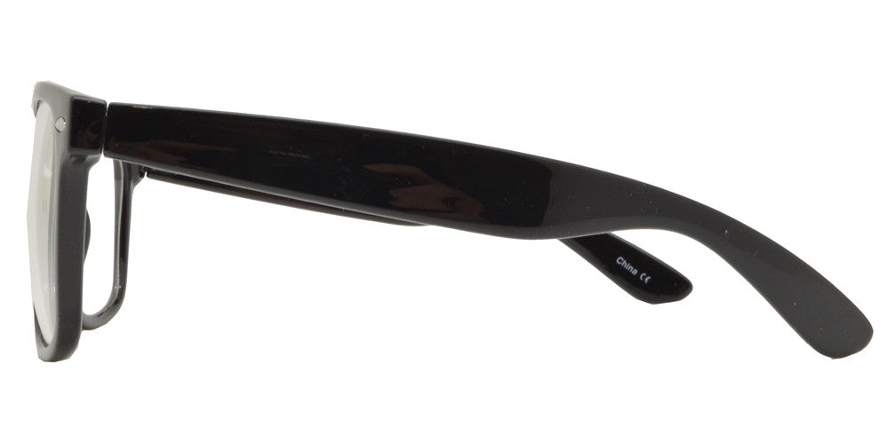 Wholesale - 7110 N - Classic Horn Rimmed Clear Lens Plastic Sunglasses - Dynasol Eyewear