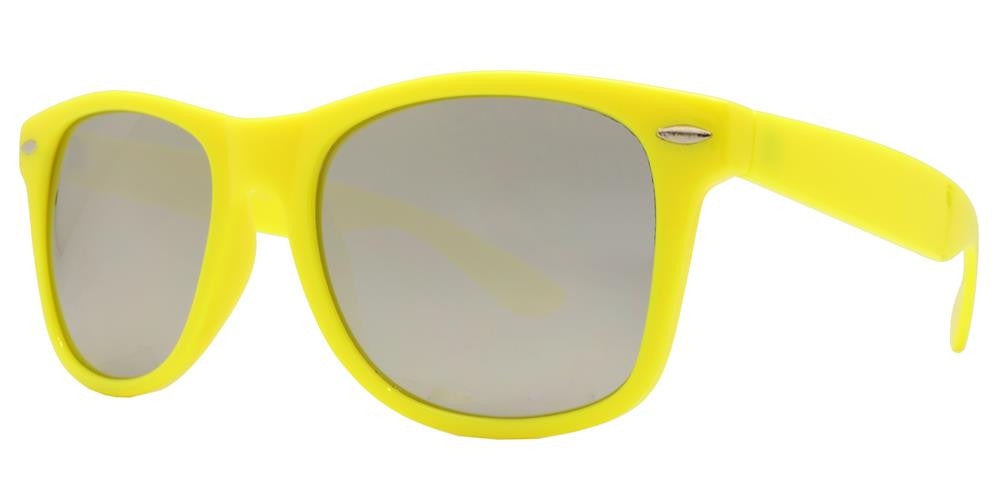 Wholesale - 7110 M - Classic Horn Rimmed Mirror Multi Color Plastic Sunglasses - Dynasol Eyewear