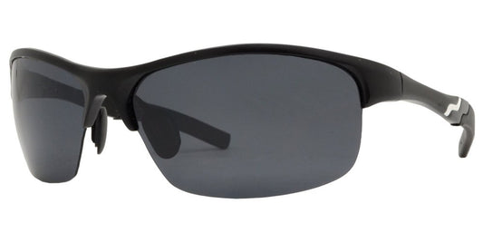 XD PL 384 - Polarized Full Aluminum- Rectangular Semi Rimless Sunglasses