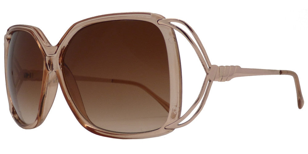 Wholesale - 7334 - Women's Fashion Square Sunglasses with Metal Wire Accent Temple - Dynasol Eyewear