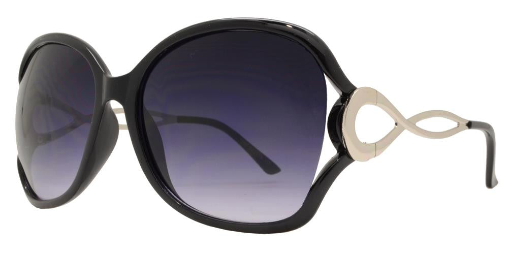 Wholesale - 7567 - Butterfly Sunglasses with Metal Loop Cut Out Temple - Dynasol Eyewear