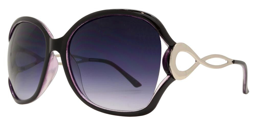 Wholesale - 7567 - Butterfly Sunglasses with Metal Loop Cut Out Temple - Dynasol Eyewear