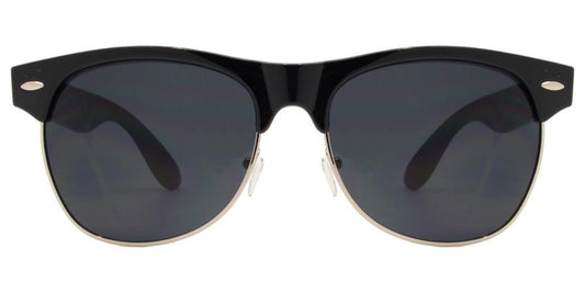 Wholesale - 7581 - Retro Horn Rimmed Wholesale Sunglasses with Smoke Lens - Dynasol Eyewear