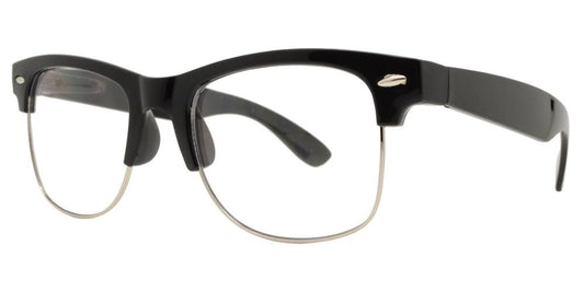 Wholesale - 7583 N - Retro Horn Rimmed Sunglasses with Clear Lens - Dynasol Eyewear