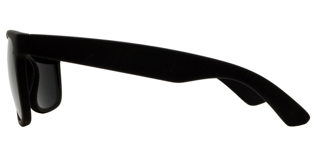 Wholesale - 7619 Black SFT - Classic Soft Rubber Sports Black Sunglasses with Smoke Lens - Dynasol Eyewear