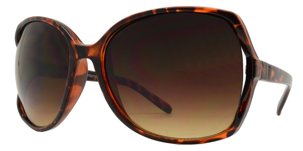 Wholesale - 7711 - Plastic Butterfly Sunglasses with Cut Out Temple - Dynasol Eyewear