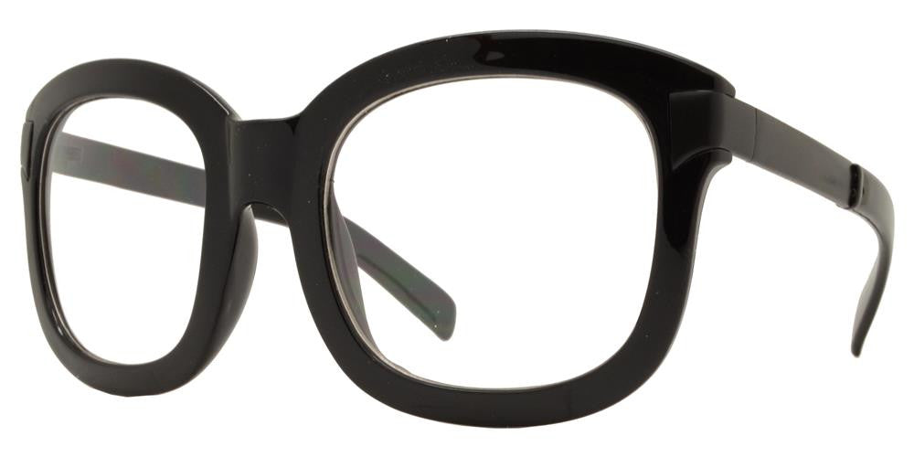 Wholesale - 7756 N - Clear Lens Square Horn Rimmed Plastic Sunglasses - Dynasol Eyewear