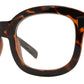 Wholesale - 7756 N - Clear Lens Square Horn Rimmed Plastic Sunglasses - Dynasol Eyewear