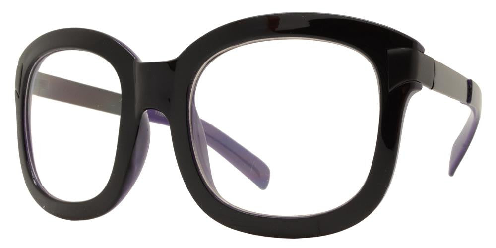 Wholesale - 7756 N - Clear Lens Square Horn Rimmed Plastic Sunglasses - Dynasol Eyewear