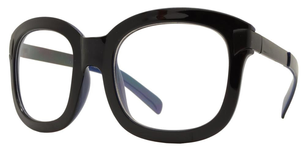 Wholesale - 7756 N - Clear Lens Square Horn Rimmed Plastic Sunglasses - Dynasol Eyewear