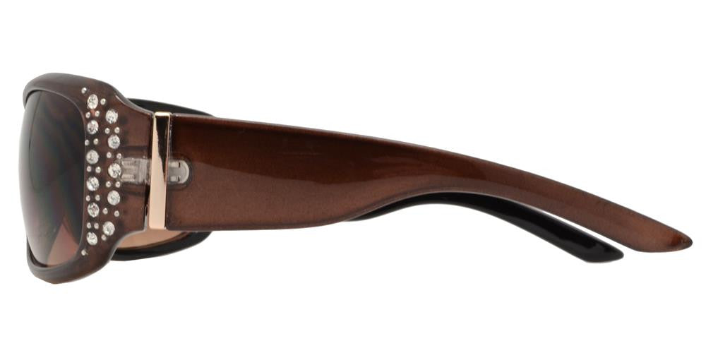 Wholesale - 7808 BX - Women's Rectangular Fashion Sunglasses with Rhinestones - Dynasol Eyewear