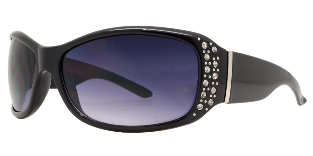 Wholesale - 7808 BX - Women's Rectangular Fashion Sunglasses with Rhinestones - Dynasol Eyewear