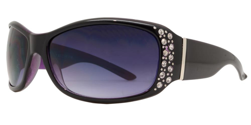 Wholesale - 7808 BX - Women's Rectangular Fashion Sunglasses with Rhinestones - Dynasol Eyewear