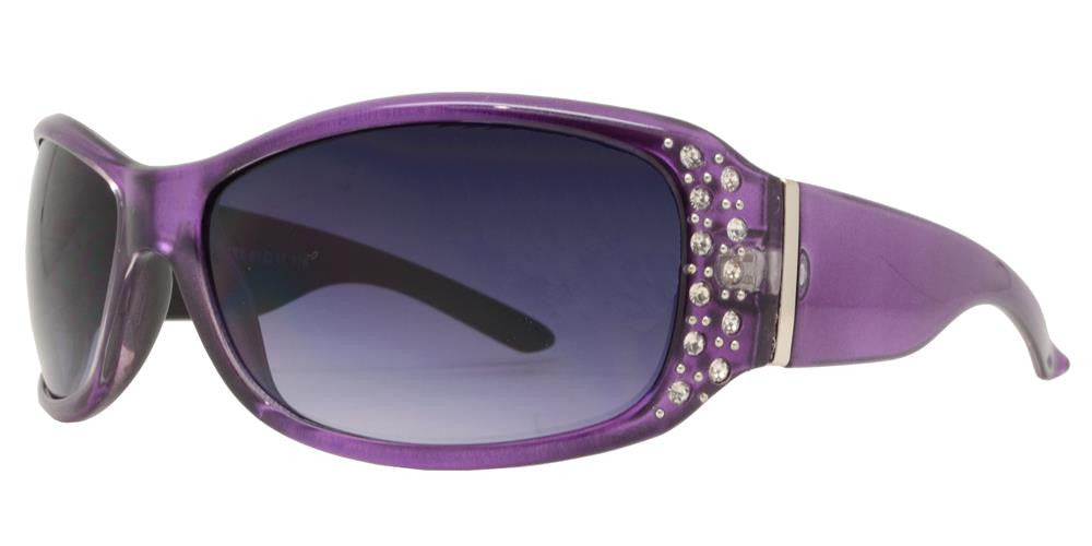 Wholesale - 7808 BX - Women's Rectangular Fashion Sunglasses with Rhinestones - Dynasol Eyewear
