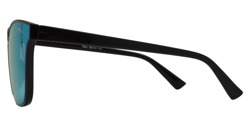 Wholesale - 7962 - Square Horn Rimmed Flat Lens Metal Bridge Plastic Sunglasses - Dynasol Eyewear