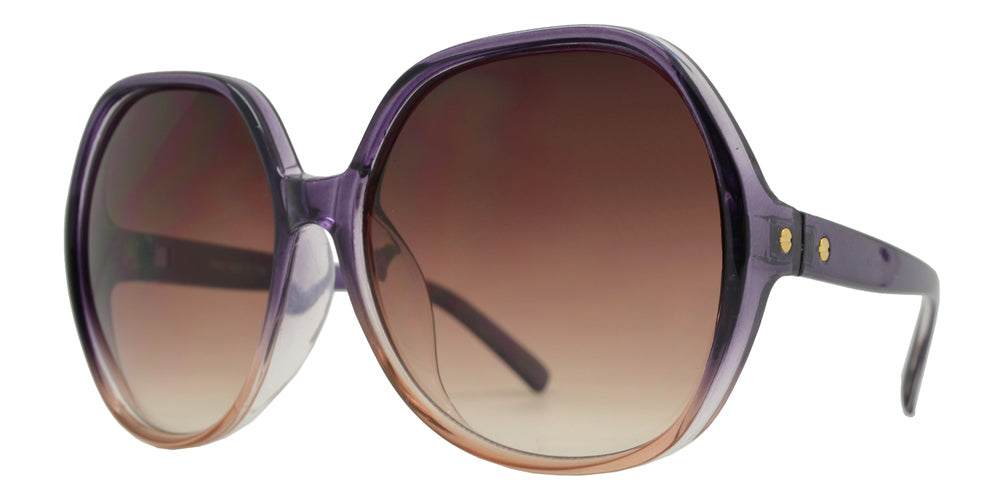 Wholesale - 7990 - Large Oval Plastic Sunglasses - Dynasol Eyewear