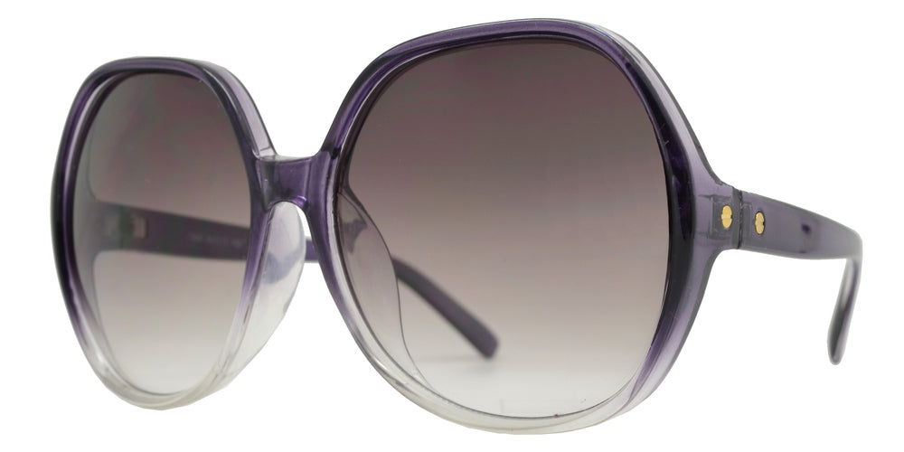 Wholesale - 7990 - Large Oval Plastic Sunglasses - Dynasol Eyewear