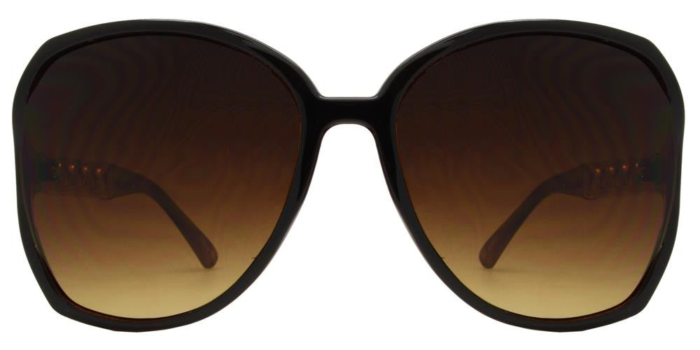 Wholesale - 8051 - Womens Butterfly Cut Out Chain Temple Plastic Sunglasses - Dynasol Eyewear