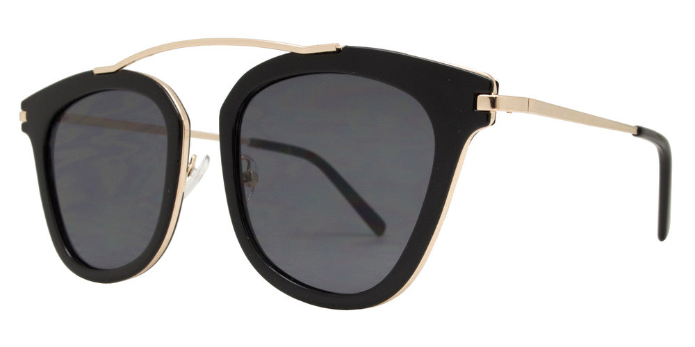 Wholesale - 8559 - Modern Horn Rimmed Plastic Sunglasses with No Bridge - Dynasol Eyewear
