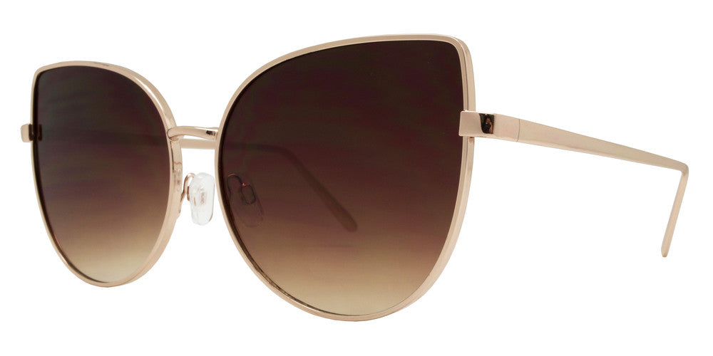 Wholesale - 8562 Color - Women's Modern Metal Cat Eye Sunglasses with Flat Lens - Dynasol Eyewear