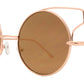 Wholesale - 8592 - Round Metal Cut Out Frame Sunglasses with Color Mirror Lens - Dynasol Eyewear